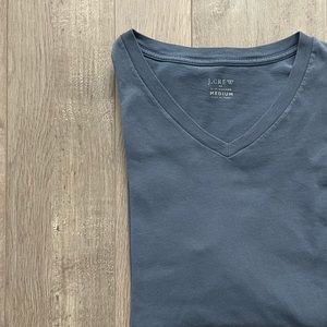 J.Crew Dusty Blue V-Neck Shirt Size M
